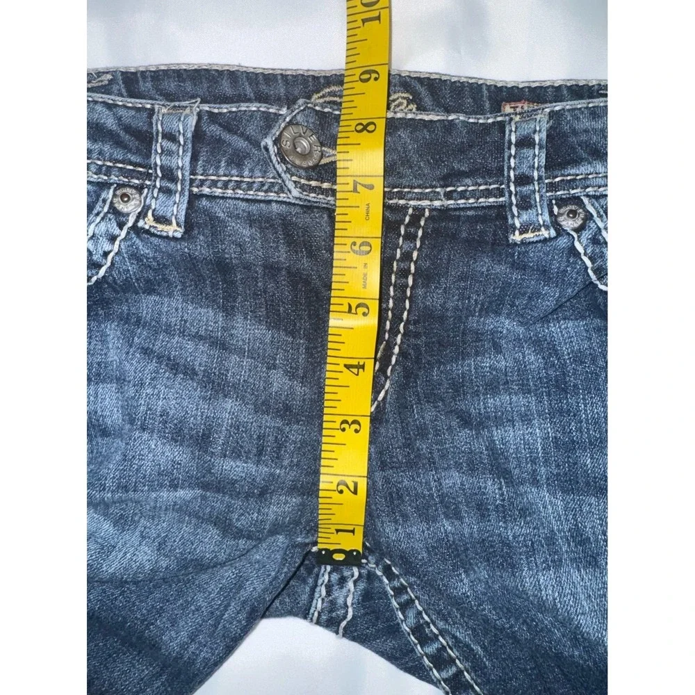 Silver jeans‎ low rise embellished wings capri jeans 32 (runs small in thighs) - Picture 9 of 12